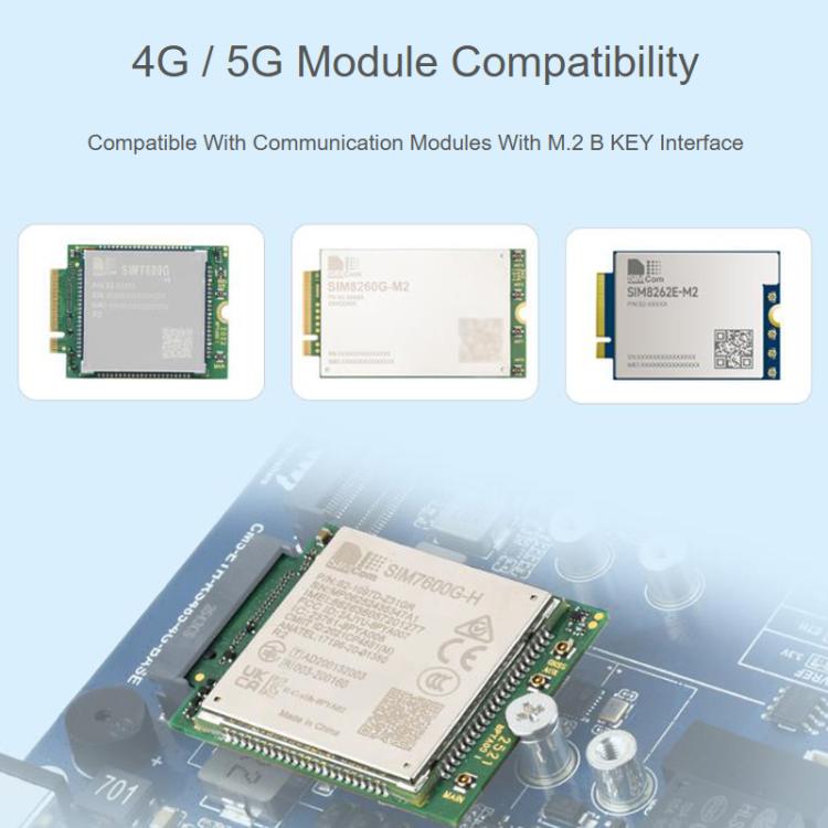 Waveshare 34251 CM5 Gigabit/2.5G Dual Ethernet Multi-Function Expansion Board Supports RS485 Industrial Communication, 4G / 5G Module And 4K Display Output