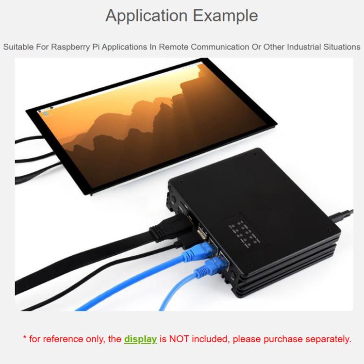 Waveshare 34252 CM5 Gigabit/2.5G Dual Ethernet Multi-Function Expansion Board Supports RS485 Industrial Communication, 4G / 5G Module And 4K Display Output US Plug
