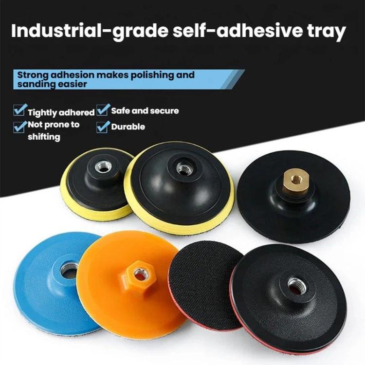 Wet / Dry Grinding Discs Stone Polishing Discs Self-Adhesive Disc Adapters, Spec: 8cm M10 Hole Orange Without Sponge