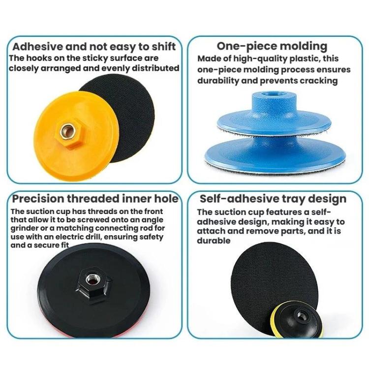 Wet / Dry Grinding Discs Stone Polishing Discs Self-Adhesive Disc Adapters, Spec: 8cm M14 Hole Thick Sponge