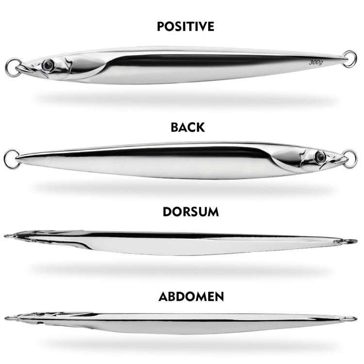 PROBEROS  LF168 Saltwater Fishing Metal Jigging Lure Blank Body Vertical Sinking Bait Shining Mirror Finish Mackerel Jigs 300g