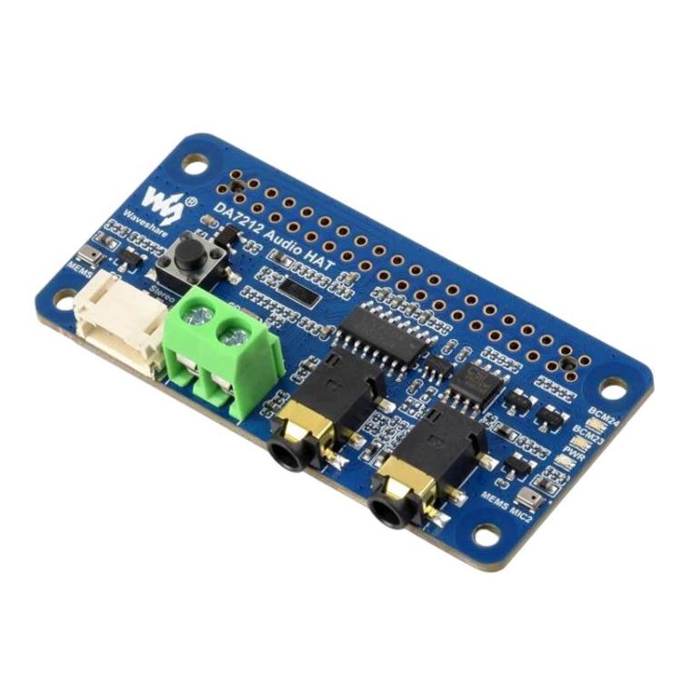 Waveshare 34213 DA7212 I2S Audio Board For Raspberry Pi, Stereo Encoding/Decoding