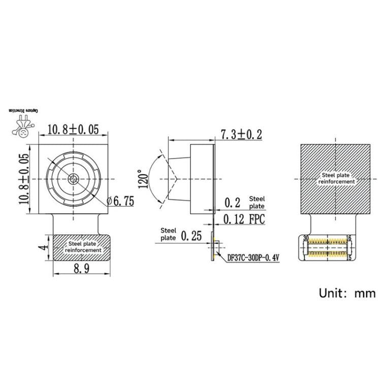 Waveshare 34274 IMX708 Camera Sensor Module, Supports Autofocus, Compatible With The Raspberry Pi Camera Module 3 Baseboard
