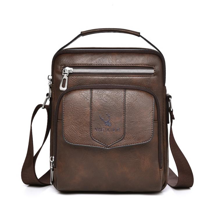 WEIXIER D1105 Men Business Shoulder Bag Retro Commuter Casual Handbag