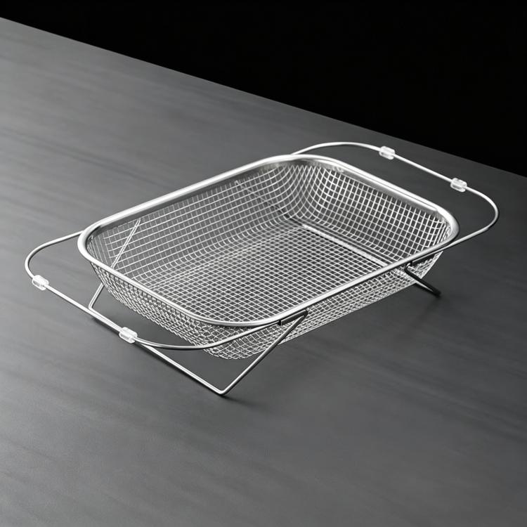 Expandable Over The Sink Colander Strainer 304 Stainless Steel Fine Mesh Drain Basket With Adjustable Arms And Standing Feet Extra Large
