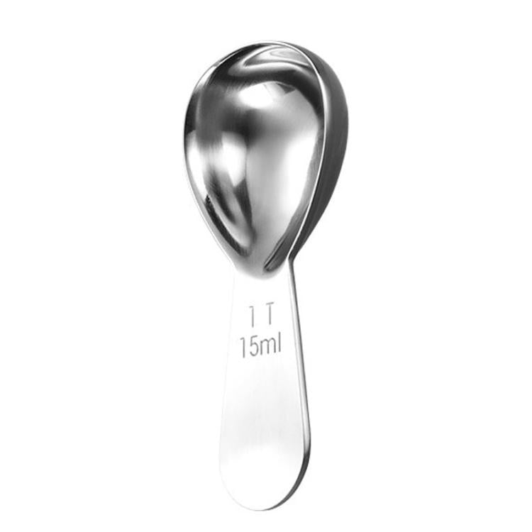 15ml 304 Stainless Steel Thickened Coffee Spoon With Scale Measuring Bean Spoon