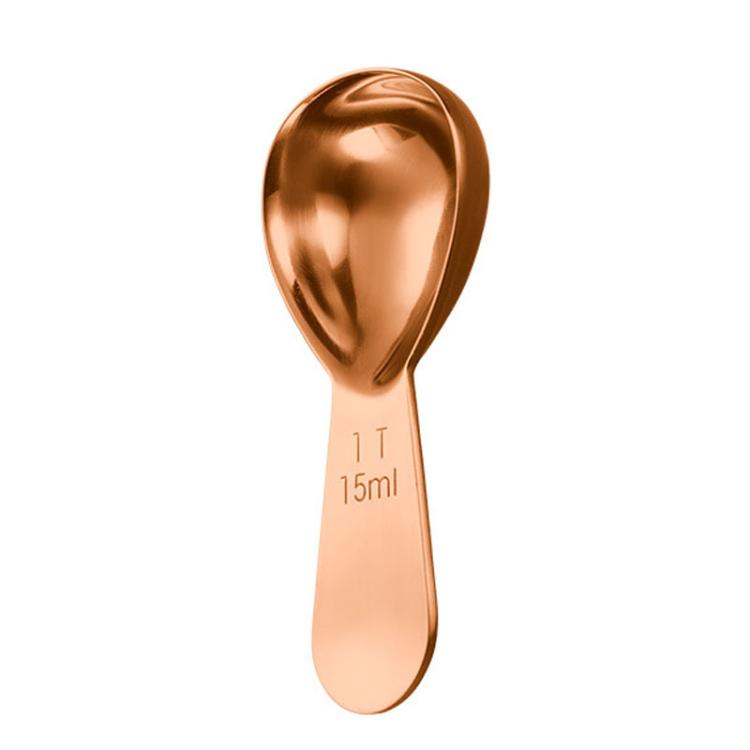 15ml 304 Stainless Steel Thickened Coffee Spoon With Scale Measuring Bean Spoon