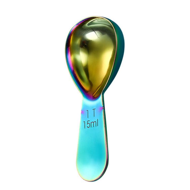 15ml 304 Stainless Steel Thickened Coffee Spoon With Scale Measuring Bean Spoon