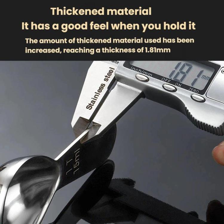 15ml 304 Stainless Steel Thickened Coffee Spoon With Scale Measuring Bean Spoon