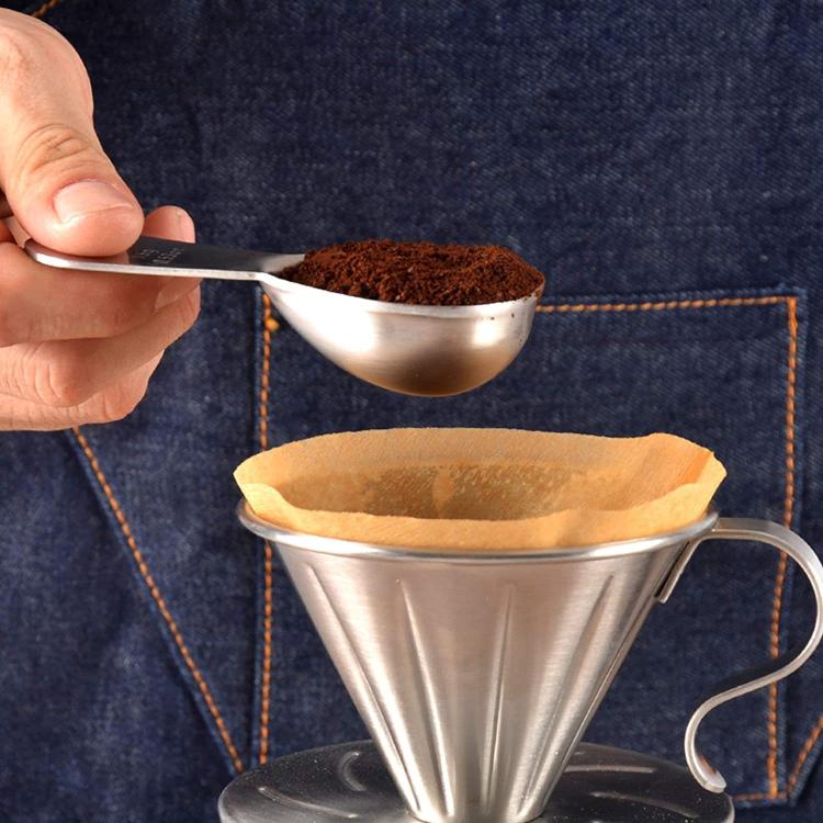 15ml 304 Stainless Steel Thickened Coffee Spoon With Scale Measuring Bean Spoon
