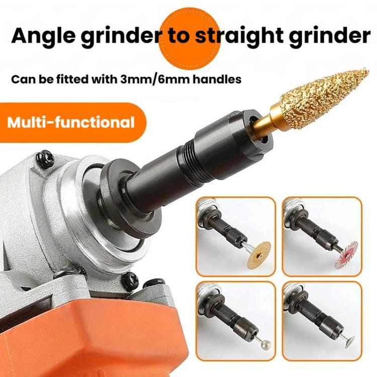 6mm Angular Grinder To Straight Grinder Conversion Head Polisher To Electric Grinder Chuck Adapter