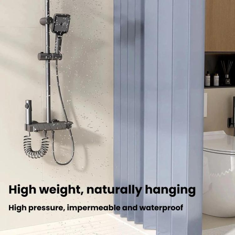 Foldable Waterproof Bathroom Shower Curtain Invisible Toilet Wet And Dry Separation Partition Curtain, Spec: 5-Fold Grey