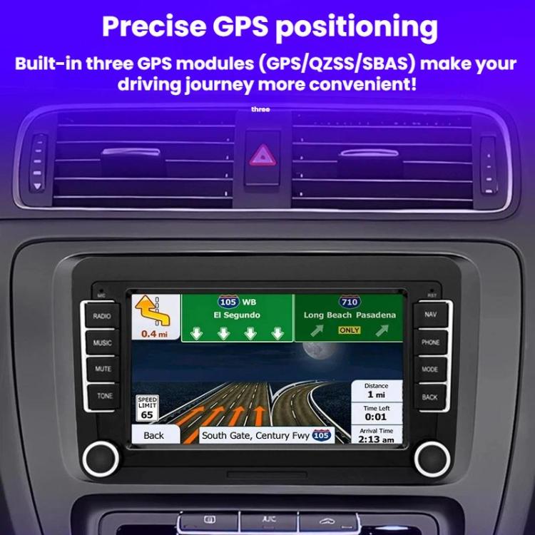 7-Inch Car Navigation System With Wireless Bluetooth CarPlay For Volkswagen, Specification: Octa-core 4GB+64GB