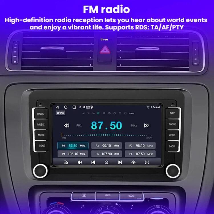 7-Inch Car Navigation System With Wireless Bluetooth CarPlay For Volkswagen, Specification: Octa-core 4GB+64GB
