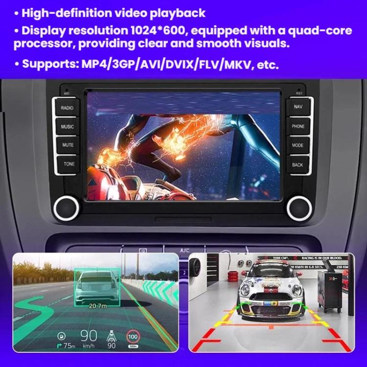 7-Inch Car Navigation System With Wireless Bluetooth CarPlay For Volkswagen, Specification: Octa-core 6GB+128GB