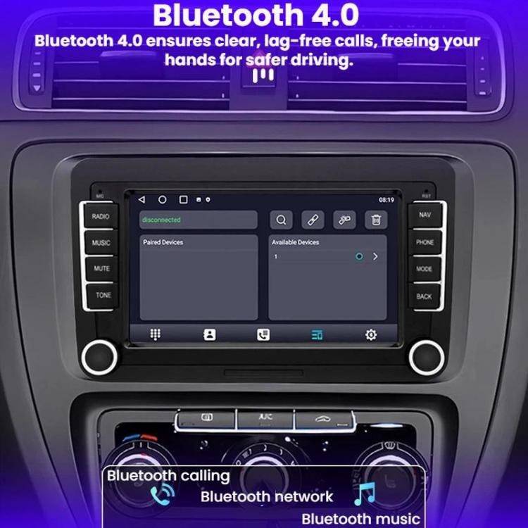 7-Inch Car Navigation System With Wireless Bluetooth CarPlay For Volkswagen, Specification: Octa-core 6GB+128GB