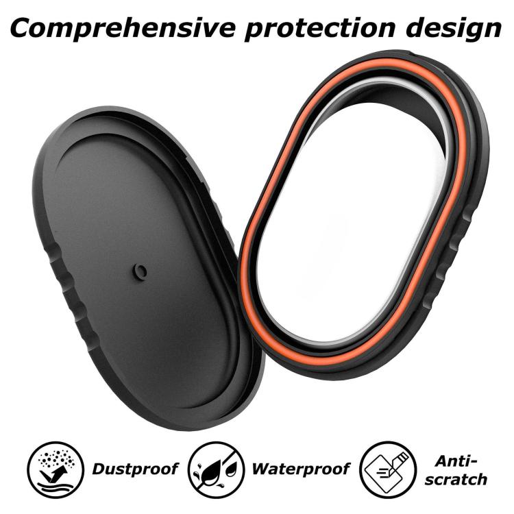 For Xiaomi Tag Adhesive Protective Cover Waterproof Case Scratch Resistant Holder - Black