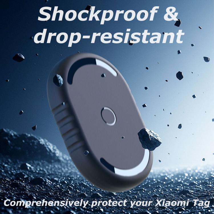 For Xiaomi Tag Adhesive Protective Cover Waterproof Case Scratch Resistant Holder - Black