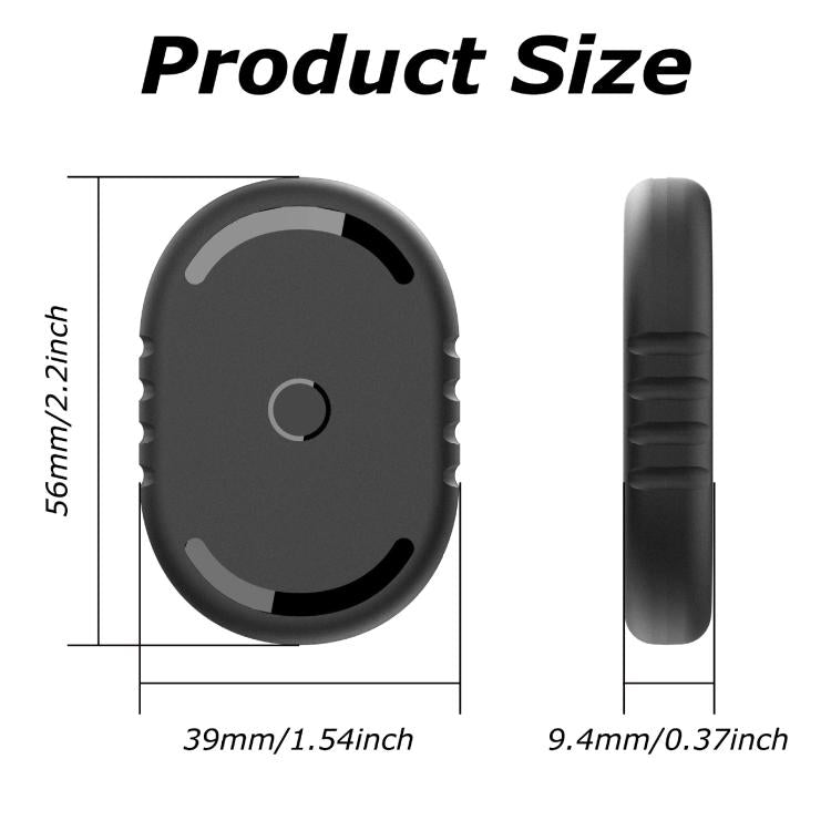 For Xiaomi Tag Adhesive Protective Cover Waterproof Case Scratch Resistant Holder - Black