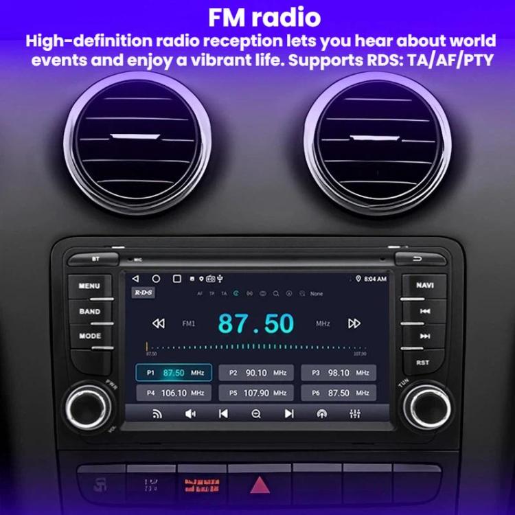 7-Inch Car Navigation Multimedia Smartphone Connectivity CarPlay All-In-One For Audi A3, Specification: Octa-core 4GB+64GB