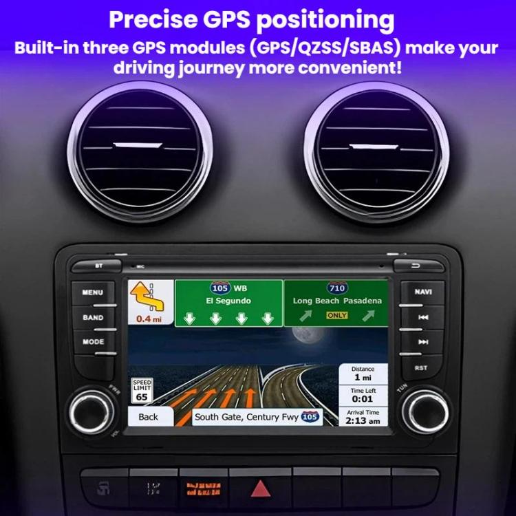 7-Inch Car Navigation Multimedia Smartphone Connectivity CarPlay All-In-One For Audi A3, Specification: Octa-core 4GB+64GB