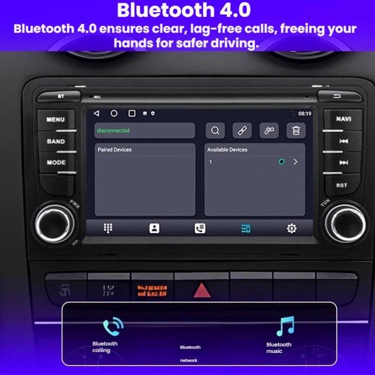 7-Inch Car Navigation Multimedia Smartphone Connectivity CarPlay All-In-One For Audi A3, Specification: Quad-core 4GB+32GB