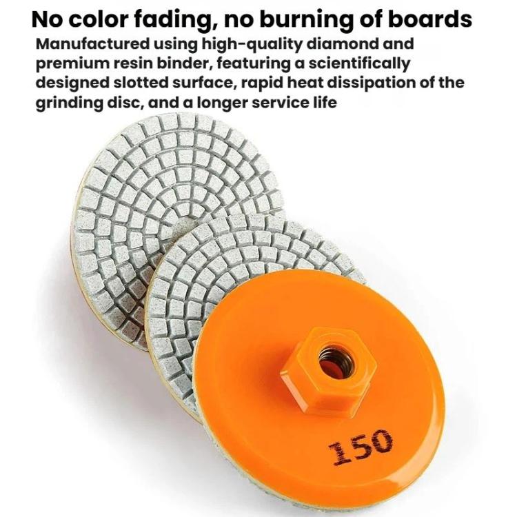 3 inch 8cm One-piece Diamond Dry Grinding Disc Tile Edge Grinding Disc, Mesh: 500