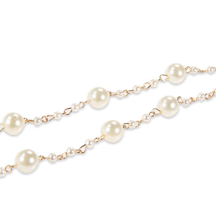 Simple Multi-Layer Pearl Anklet for Beachwear - 3256
