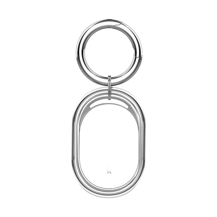 For Xiaomi Tag Clear TPU Full-Body Cover Protective Case with Metal Spring Buckle Keychain Waterproof & Anti-Scratch Tracker Holder