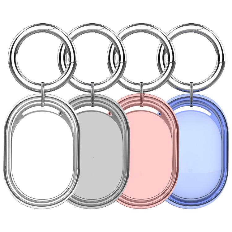 For Xiaomi Tag Clear TPU Full-Body Cover Protective Case with Metal Spring Buckle Keychain Waterproof & Anti-Scratch Tracker Holder