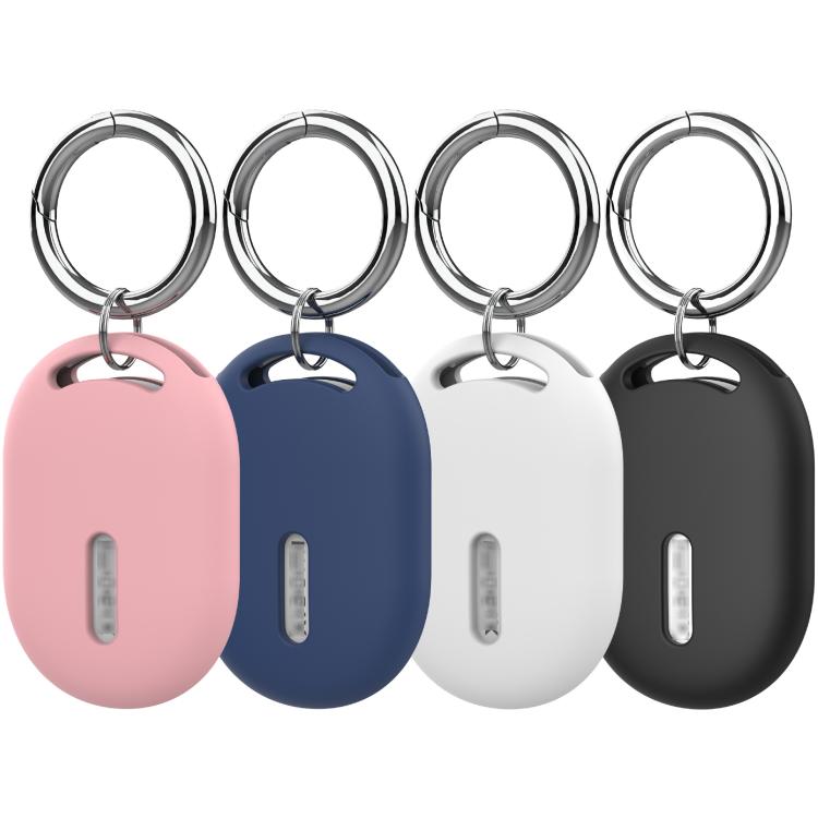 For Xiaomi Tag Tracker Silicone Case Protective Cover with Anti-Lost Keychain Anti-Scratch Skin-Friendly Finder Holder