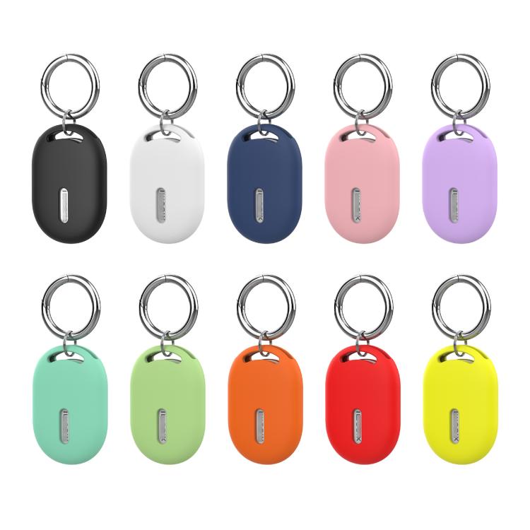 For Xiaomi Tag Tracker Silicone Case Protective Cover with Anti-Lost Keychain Anti-Scratch Skin-Friendly Finder Holder