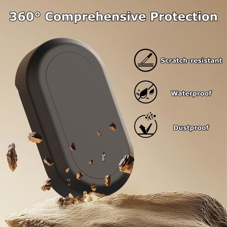 For Samsung Galaxy SmartTag2 Magnetic Waterproof Case Silicone Holder with Strong Magnets & Adhesive Hidden Anti-Theft GPS Tracker Mount for Car, Bike - Black