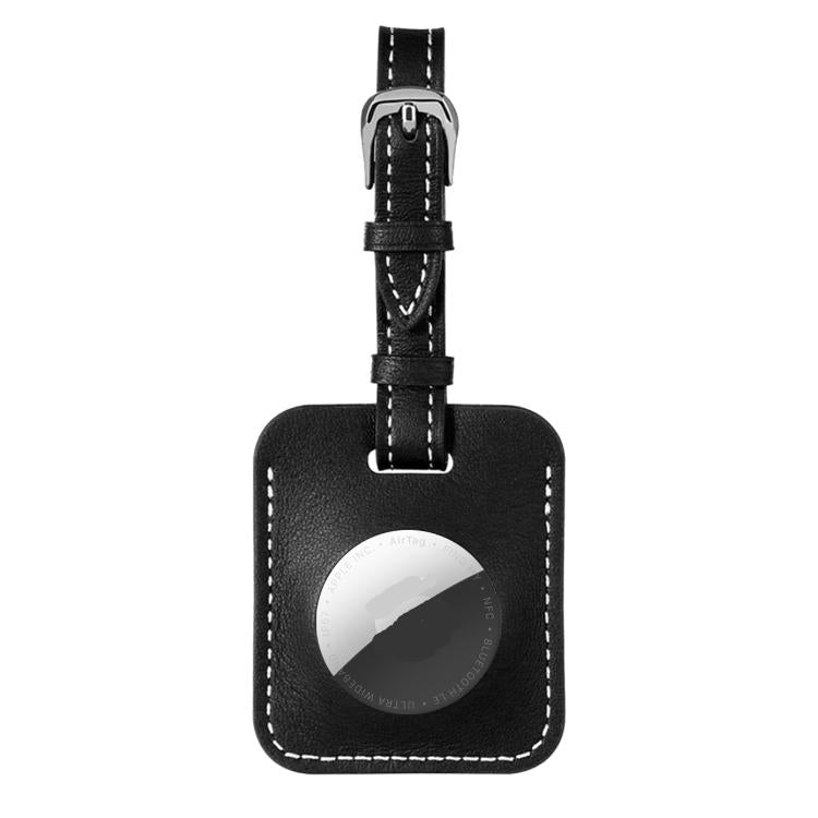 For AirTag 2nd Gen / AirTag 1st Gen Genuine Leather Case Luggage Tag Style Finder Keychain Holder