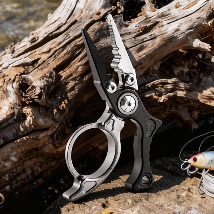 Mini Lure Pliers Micro Open-Ring Pliers Portable Fishing Line Cutters, Color: Black Gray
