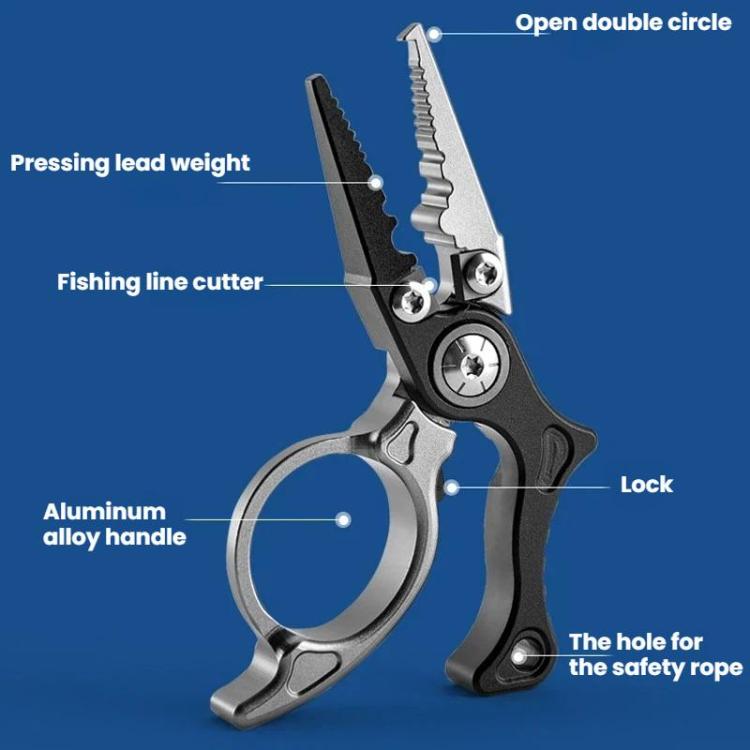 Mini Lure Pliers Micro Open-Ring Pliers Portable Fishing Line Cutters, Color: Black Gray