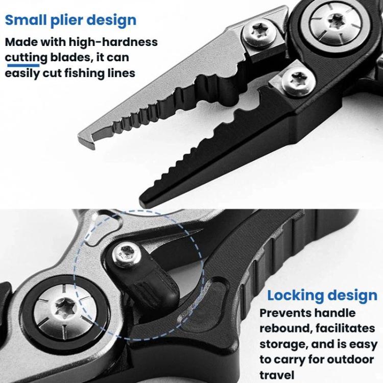 Mini Lure Pliers Micro Open-Ring Pliers Portable Fishing Line Cutters, Color: Black Gray