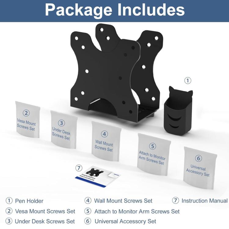 JJ-9402-B-0 Adjustable PC Mounting Bracket VESA Panel Hanger