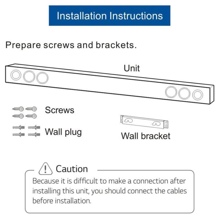 JJ-3015-B-0 For LG LAS260B / LAS454B / NB3530A Speaker Bracket