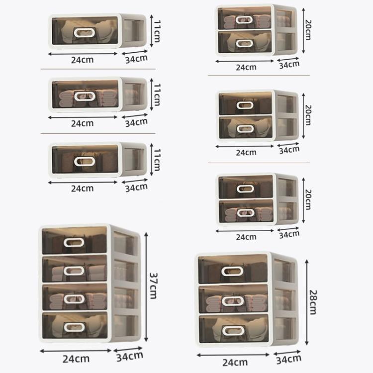 Large-Capacity Drawer-Style Underwear Sock Organizer Storage Box, Specification: 10 Grid Spaces