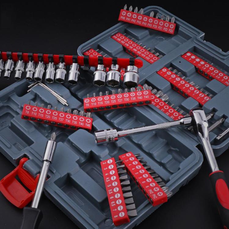 Hi-Spec 126 In 1 1/4 Inch Auto Repair Tool Set, Special-Shaped Bits, Driver Sockets & Ratchet Wrench