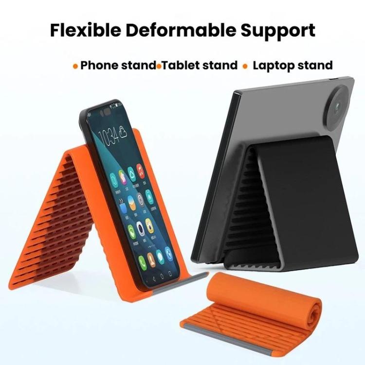 K8 Mobile Phone Silicone Desktop Flexible Deformable Folding Stand Portable Non-Slip Tablet & Laptop Holder