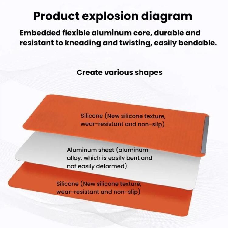 K8 Mobile Phone Silicone Desktop Flexible Deformable Folding Stand Portable Non-Slip Tablet & Laptop Holder