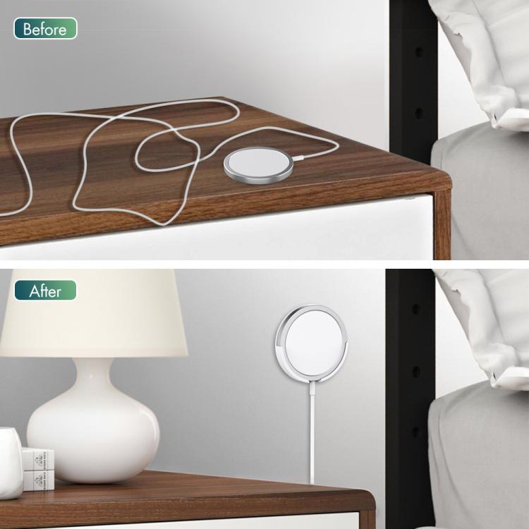 AhaStyle PT136 For iPhone Magnetic Charger Head Wall-Mounted Desktop Adhesive Storage Holder, No Charger