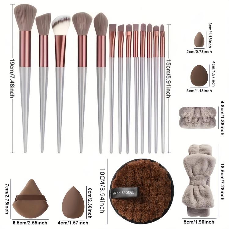 33pcs /Set Makeup Facial Cleansing Puff Makeup Tool Set, Color: Purple