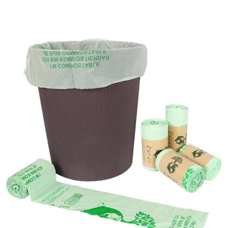 Kitchen PLA Degradable Garbage Bags Household Compostable Flat Top Trash Bags, Spec: 50pcs / set 36 x 35cm