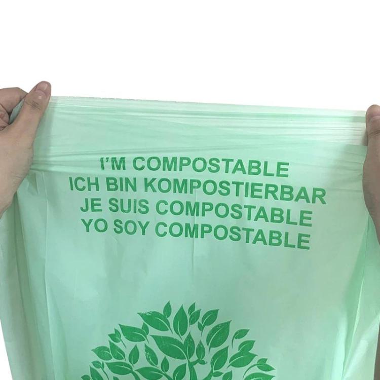 Kitchen PLA Degradable Garbage Bags Household Compostable Flat Top Trash Bags, Spec: 25pcs / set 55 x 72cm