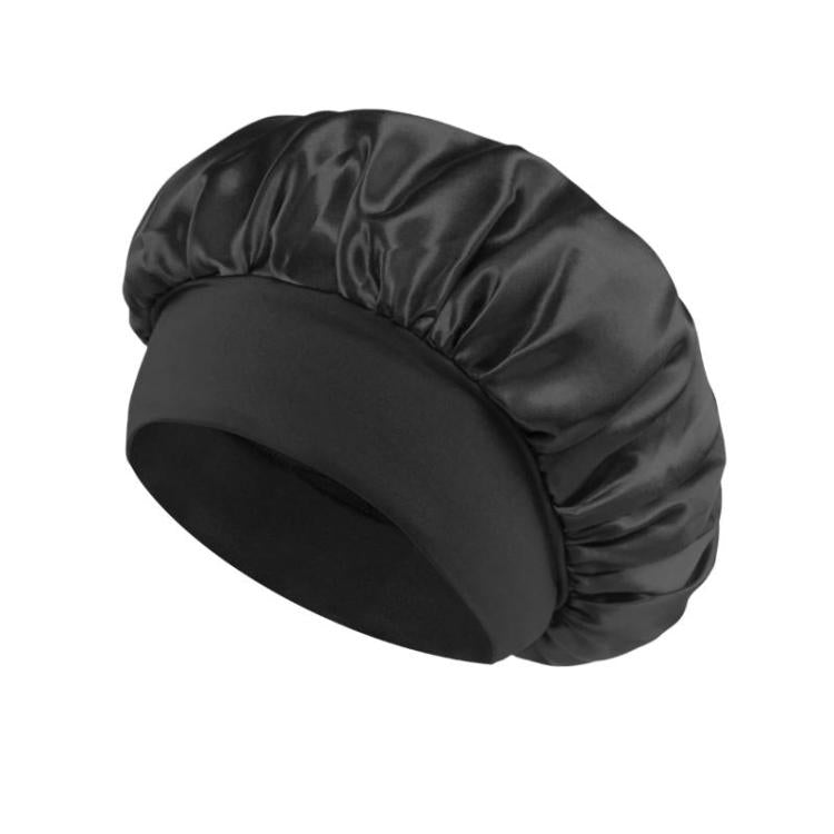 Adjustable Women Shower Cap Wide Brim Sleep Cap For Chemotherapy Hair Care