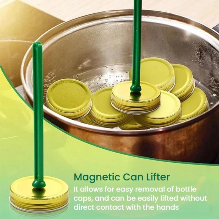 LsCook 2-Piece Set Heat-Resistant Lid Lifter + Canned Jam Measuring Spoon Set - Green
