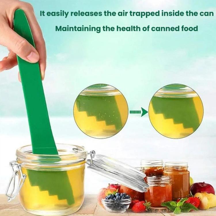 LsCook 2-Piece Set Heat-Resistant Lid Lifter + Canned Jam Measuring Spoon Set - Green